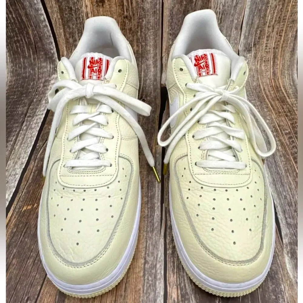 Nike Air Force 1 '07 PRM EMB 'Popcorn' Coconut Milk CW2919-100 Men’s Size 14 AF1